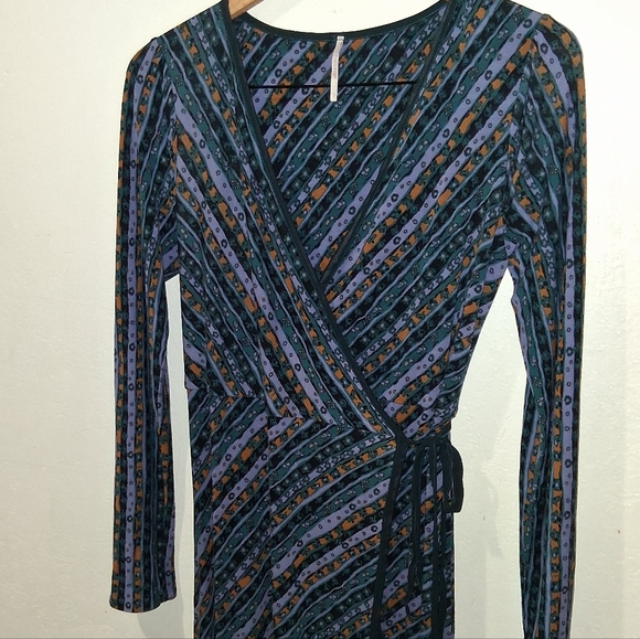 FREE PEOPLE Phobe Blue Wrap Maxi Dress - Picture 6 of 9